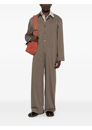 Amomento button-up long-sleeve jumpsuit - Brown
