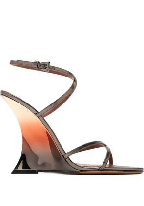 Paris Texas 105mm Nina leather sandals - Grey