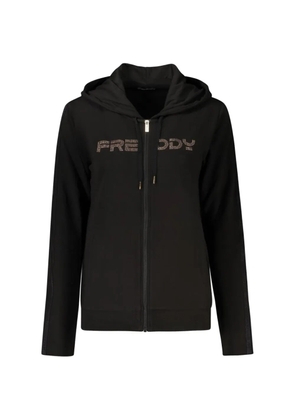 FREDDY rhinestone-embellished zip-up hoodie - Black
