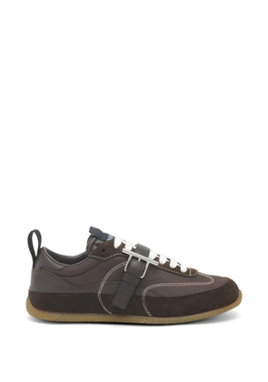 Alexander McQueen EC1 T-Bar buckle-strap panelled sneakers - Brown