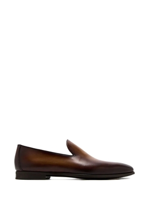 Magnanni leather slip-on loafers - Brown