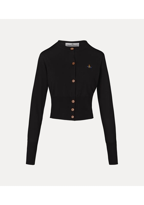 Vivienne Westwood Bea Cropped Cardigan Merino Wool / Silk Black XL Women
