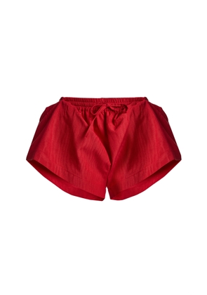 Christopher Esber Moire Cotton-Blend Mini Shorts - Moda Operandi