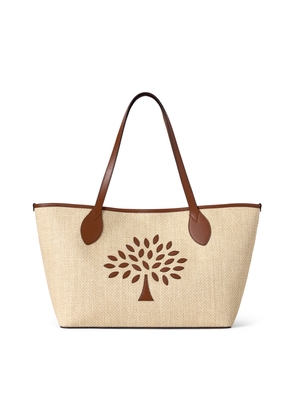 Mulberry Women's Leather Tree Tote - Raffia Ecru-Bright Oak