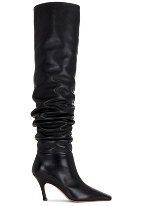 AMINA MUADDI Jamie Thigh High 80 Boot in Black - Black. Size 36 (also in 37, 37.5, 38, 38.5, 39, 39.5, 40, 41).