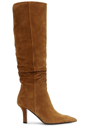 AMINA MUADDI Christine Slouch 80 Boot in Cognac - Cognac. Size 36 (also in 37, 37.5, 38, 38.5, 39, 39.5, 40).