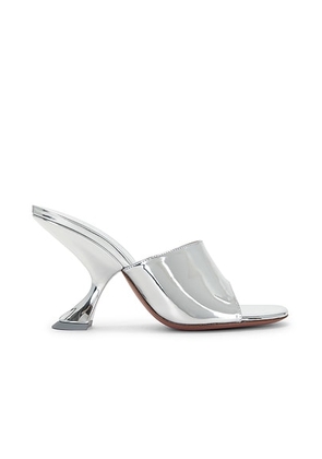AMINA MUADDI Taylor 90 Mule in Mirror Silver - Metallic Silver. Size 36 (also in 38.5, 39, 39.5, 40).