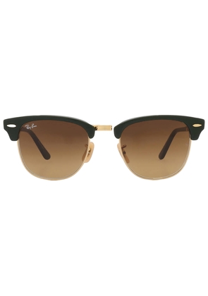 Ray Ban Clubmaster Folding Brown Gradient Square Unisex Sunglasses RB2176 136885 51