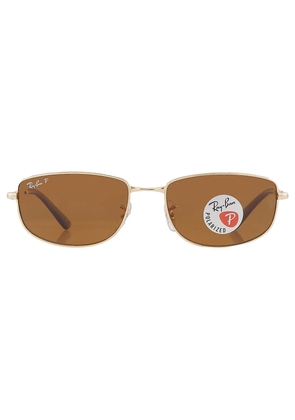 Ray Ban Polarized Brown Irregular Unisex Sunglasses RB3732 001/57 56