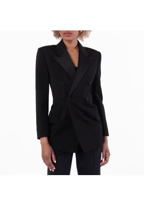 Saint Laurent Grain De Poudre Tuxedo Jacket, Brand Size 36 (US Size 4)