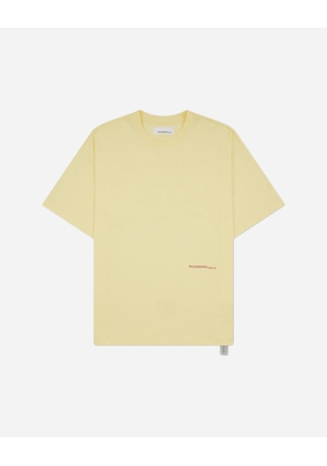 Men s Languages Print Loose Fit T-Shirt Light Yellow