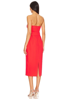 Amanda Uprichard x REVOLVE Fae Midi Dress in Red. Size S. Also in XL.