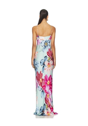Amanda Uprichard Ira Maxi Dress in Blue. Size M. Also in L, S, XL.