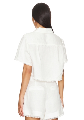 SIMKHAI Solange Cropped Shirt in White. Size M. Also in XS.