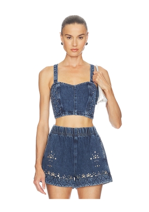 Hayley Menzies Cyndi Top in Blue. Size XS. Also in S, M, L, XL.