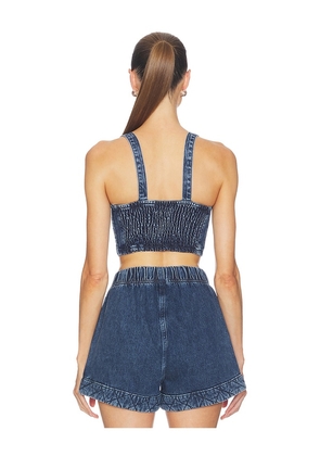 Hayley Menzies Cyndi Top in Blue. Size XS. Also in S, M, L, XL.