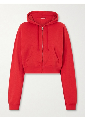 Auralee - Hooded Cotton, Wool, And Silk-blend Sweater - Red - 0,1,2