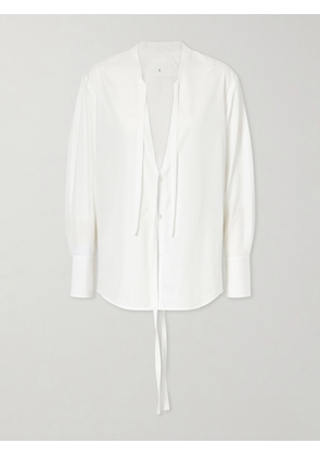 Maison Margiela - Tie-detailed Cotton Blouse - White - IT38,IT40,IT42,IT44,IT46