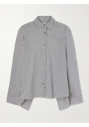 AGOLDE - Theo Striped Poplin Shirt - Black - x small,small,medium,large,x large