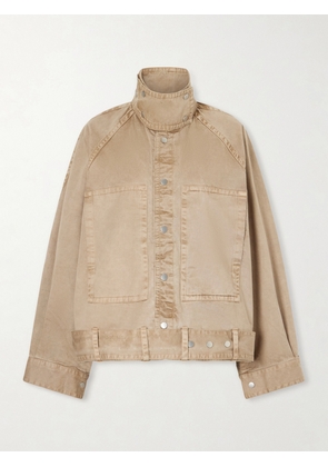 Co - Belted Cotton-gabardine Jacket - Brown - xx small,x small,small,medium,large,x large