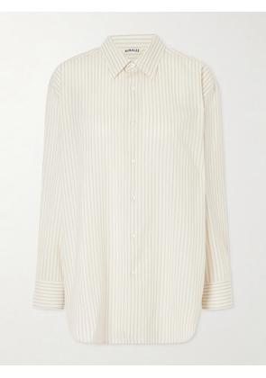 Auralee - Striped Wool Shirt - Yellow - 0,1,2