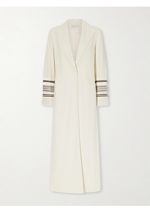 Abadia - Benny Embroidered Twill Coat - Neutrals - x small,small,medium,large
