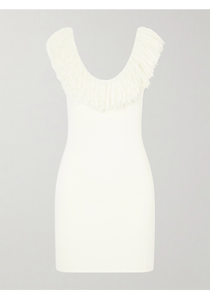 SIR. - Marcelline Fringed Stretch-knit Mini Dress - Neutrals - 00,0,1,2,3,4