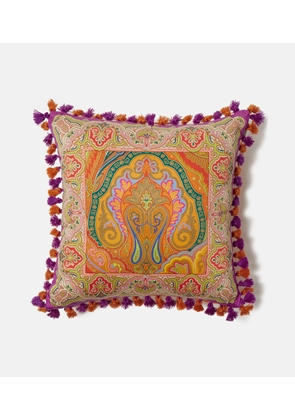Etro Pegaso paisley cotton cushion