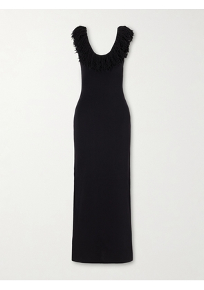 SIR. - Marcelline Fringed Stretch-knit Maxi Dress - Black - 00,0,1,2,3,4