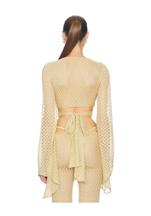 Missoni Top in Metallic Gold. Size 36. Also in 38, 40, 42, 44.