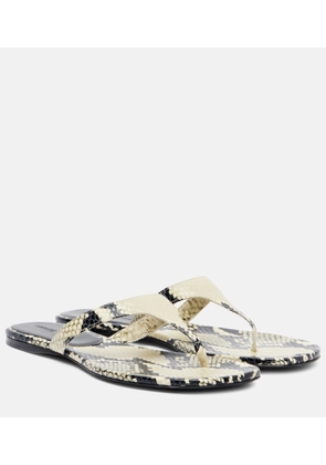 Khaite Archer snake-effect leather thong sandals