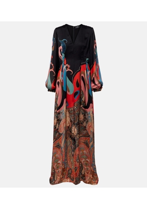 Etro Paisley silk gown