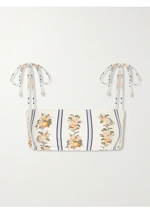 Agua by Agua Bendita - Primavera Valle Printed Bikini Top - White - x small,small,medium,large,x large