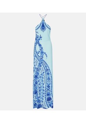 Etro Printed halterneck maxi dress