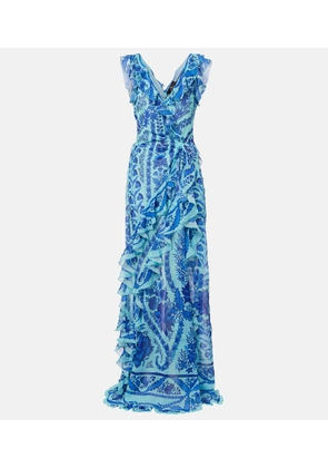 Etro Floral ruffled gown