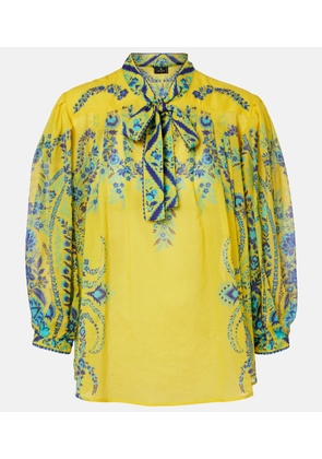 Etro Floral cotton top