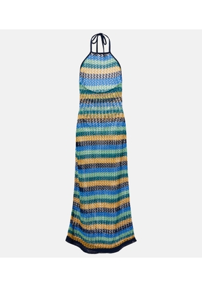 Etro Striped cotton-blend maxi dress
