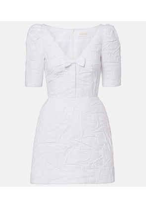 Shushu/Tong Bow-detail cotton-blend minidress