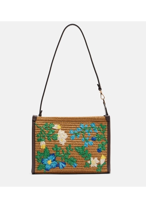 Etro Floral raffia shoulder bag