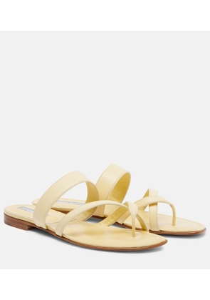 Manolo Blahnik Susaflat leather thong sandals