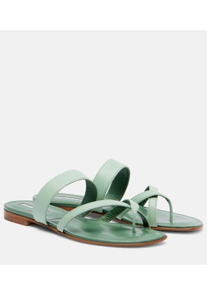 Manolo Blahnik Susaflat leather thong sandals