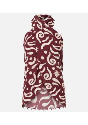 Cala de la Cruz Zauma beaded printed top