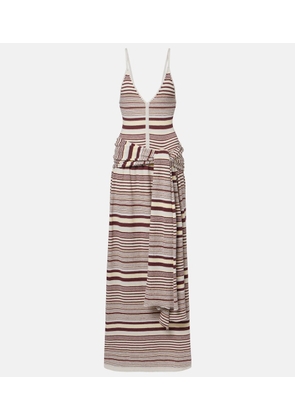 Aya Muse Aella knitted striped cotton-blend maxi dress