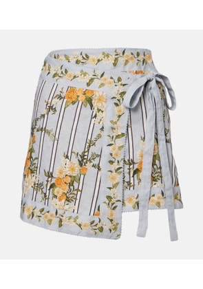 Agua by Agua Bendita Luna floral linen beach cover-up