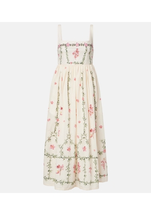 Agua by Agua Bendita Barbara floral cotton midi dress