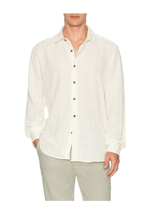 PEREGRINE Resort Shirt in Cream. Size S. Also in XL/1X.