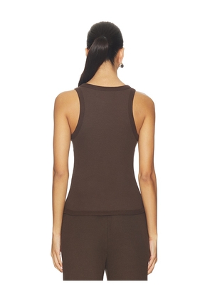 SPRWMN Rib Racer Tank in Chocolate. Size S. Also in XS, L.