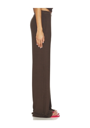 SPRWMN Rib Wide Leg Pants in Chocolate. Size S. Also in M.