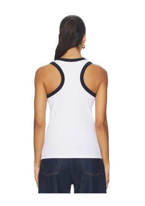 Terez x REVOLVE Braves Scoop Armhole Rib Tank Top in White. Size S. Also in XXS, XS, M, L, XL.