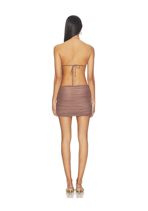 Tiger Mist Evanna Mini Dress in Brown. Size S. Also in L.